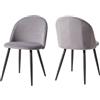 HJhomeheart Set di 2/4/6 sedie Sedia da Pranzo in Velluto con Schienale, Adatta per Cucina Soggiorno Sala da Pranzo Camera da Letto (Grigio-2)