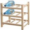 Ikea Hutten, scaffale per 9 bottiglie, in legno massiccio, espandibile