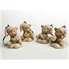 DLM_Bomboniere DLM-31931 (Kit 12 Pezzi) Portachiavi Rosa con Orso Orsetto Rosa Nascita Battesimo Segnaposto Pensierino bomboniera