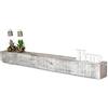 levandeo Mensola da parete in legno massiccio, 100 x 10 cm, stile shabby chic, stile rustico, stile naturale
