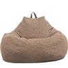 Sutowe Fodera per pouf a forma di pera (senza riempimento), 70 x 80 cm, gigante coperta per adulti e bambini, vasca da bagno per interni ed esterni (marrone)