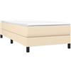 vidaXL Struttura Letto a Rete a Molle Crema 80x200 cm in Tessuto