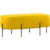 Brigros WeHome - Pouf Poggiapiedi In Tessuto, Pouf Sgabello Per Arredo Casa, Sgabelli Cucina, Soggiorno, Camera Da Letto, Ufficio, Poggiapiedi Da Scrivania, Vari Modelli e Colori (Rettangolare, Giallo)