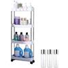 Generic Carrelli mobili - Supporto portaoggetti portatile, carrello organizer portatile | Ruote in acciaio, carrello organizer multifunzione con ruote per acqua minerale lavaggio del corpo detersivo per