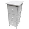 VERDELOOK | Cassettiera con 3 Cassetti In Legno Bianco, 26x32 - H.62 cm, Mobiletto Salvaspazio per Bagno, Lavanderia, Ripostiglio, Verticale, Mobile Contenitore con 4 Cassetti