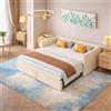 POYHKFD Divano Letto Convertibile 2 in 1, Lettino di Divani per Camere, Divano Letto Tirare i Bambini, Divani Convertibili 2 Posti, Canape Letti 2 Posti (Beige)