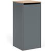 Vicco Mobiletto da bagno Viktor, Antracite/Rovere dorato, 40.2 x 88.2 cm | con cesto portabiancheria, con cesto della biancheria integrato per una conservazione discreta