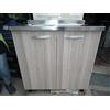 Generic mobile cucina sottolavello con lavello vari colori cm 80x50 1 vasca sx inox (cassa bianca ante cordoba)