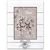 matches21 HOME & HOBBY Matches21 Cornice portafoto verticale in legno, con cuore e fiocco, colore bianco, 15 x 20 cm