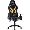 Brigros Nitro - Sedia Gaming In Tessuto Scamosciato E Similpelle Reclinabile 155° Con Cuscino Lombare E Cervicale, Sedia Da Gaming Ergonomica Con Braccioli 3D Regolabili Modello Flyco (Giallo/Nera)