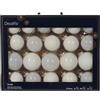 Decoris Palline di Natale in vetro, 5-7 cm, set da 21 pezzi, opache e lucide e trasparenti, per albero di Natale, in vetro Kerstbal, diametro 7 cm, colore bianco lana