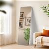 CLP Specchio grande Gurnee, specchio da pavimento e da parete in uno, diverse misure e colori, colore: bianco opaco, dimensioni: 150 x 50 cm