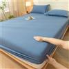 HLTQL Lenzuolo con Angoli Matrimoniale Cotone Percalle 180x200 Elastico su Tutto Il Perimetro Soft Brushed Microfiber Fitted Sheets(#12,180x200cm)