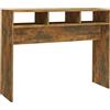vidaXL Tavolino Consolle Rovere Fumo 105x30x80 cm in Legno Multistrato
