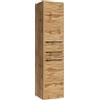 Badplaats B.V. Etna - Mobile da bagno, 30 x 35 x 130 cm, in rovere, con 1 cassetto e 2 ante