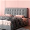 ZCXRYFL Cuscino Per Testiera di lusso Per Letto Matrimoniale Singolo, Fodera Per Testiera Imbottita In Velluto Olandese, Cuscino Per Supporto Lettura, Fodera Lavabile(With headboard - 160x60x10cm,Light gray)