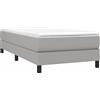 vidaXL Struttura Letto a Rete a Molle Grigio Chiaro 100x200 cm Tessuto