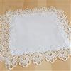 heimtexland, mod. 524, Tovaglia centrotavola in pizzo macramé, colore: bianco macramé, Poliestere, bianco, Mitteldecke 60x60 cm