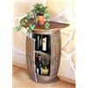 DanDiBo 0373-R - Tavolino da parete, semicircolare, per vino, barile in legno, 73 cm, marrone.