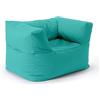 Lumaland Poltrona a Sacco Modulare | Impermeabile, per Interni ed Esterni, Lavabile, per Giardino e Enterni, Dacile da Espandere e Leggero | 96 x 72 x 70 cm [Turchese]