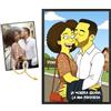 Lol t-shirt Quadro Personalizzato Stile Simpson - Trasforma la Tua Foto - Formati 21x30, 30x40, 50x70 cm - Solo Stampa o Cornice Nera - Regalo Originale e Divertente (21x30 cm (Solo Stampa))