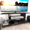 Henor Tavolo su Ruote. Legno 120 x 40 x 52.5 cm. Con Rotazione 360 e Freno. Grafite