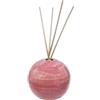sicilia bedda - Diffusore per Ambienti Profumatore con Bastoncini in Ceramica di Caltagirone - Sfera Moderna Diametro 8 CM (Rosa)