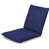 GYMAX Sedia Pieghevole da Pavimento, con Schienale Regolabile in 6 Posizioni, Sedile Comodo di Alta Qualità, Struttura Metallica Interna, 97 x 47 x 8 cm (blu)