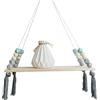 Anawakia Mensola da parete Nordica con corde galleggianti, da appendere, decorazione per la casa o per bambini, camera da letto, parete (grigio verde)