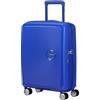 American Tourister Soundbox - Valigia Bagaglio a Mano 55 x 40 x 20/23 cm - Trolley Rigido per EasyJet & la Maggior Parte delle Compagnie Aeree, Espandibile, 35.5/41L, (Cobalt Blue)