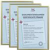 walther design Cornice Oro 21 x 29,7 cm (DIN A4) Confezione da 3, Nuova Cornice in plastica Lifestyle KV130G3