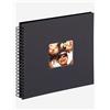 walther design Album Fotografico Nero 30 x 30 cm Album a Spirale con Ritaglio di Copertina, Fun SA-110-B