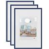 walther design New Lifestyle Cornice portafoto, in confezione da 3 pezzi, da 18 x 24 cm, colore blu