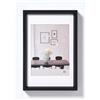 walther design nera 40 x 60 cm con passe-partout, cornice in plastica Steel Style ES460B
