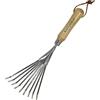 Spear & Jackson 5200KEW Mini Rastrello da Bordo - Collezione Kew Gardens - Denti Compatti in Acciaio Inox, Rastrello da Mano per Aiuole ed Edges, Manico in Legno Duro FSC