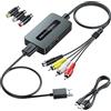 Sedytetoc Convertitore da RCA Svideo a HDMI con cavo HD (RCA e Svideo integrati), CVBS Composite AV a HDMI Converter
