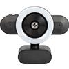 UOHUFIDABFD Webcam HD 2K Webcam with Autofocus 3-Color Ring Light Web Camera with Microphone for PC Computer Camera Web Cam for Streaming for Recording Calling Conferencing Gaming (Color : Black)