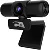 Cyber Acoustics Webcam CA Essential Super HD (WC-3000) - Webcam USB certificata Zoom, video Super HD da 5 MP fino a 2592x1944 30 fps, messa a fuoco automatica e correzione della luce, doppi microfoni omnidirezionali