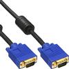 InLine 20351 Cavo S-VGA, Sub-D 15PIN HD Maschio a Sub-D 15PIN HD Maschio, 7M, Premium, 2X Ferrite, PIN Dorati Nero