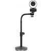 UOHUFIDABFD Webcam 1080P Webcam 60FPS Autofocus HD Web Camera with Microphone Ring Light Web Cam for PC Computer Camera for Recording Calling Conferencing Gaming (Color : 1080P 60FPS) (60FPS with Stand 1)