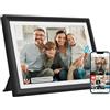 AKImart FRAMEO 32GB 10.1 Pollici WiFi Digital Photo Frame con luce LED, 1280x800 HD IPS LCD Touch Screen, Auto-Rotazione Ritratto e Paesaggio, 32GB di Storage, Condividi Momenti istantaneamente tramite Frameo