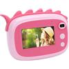 Annadue Fotocamera Digitale con Touch Screen IPS da 3 Pollici, Doppia Lente Anteriore Posteriore da 48 MP 1080P, Stampa Video Senza Inchiostro, Cornice Divertente, Funzione Timer (Roseo)
