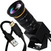 IFWATER Fotocamera HDMI 4K 60fps Webcam ad alta velocità USB3.0 HDMI Uscita simultanea PC Camera 5-50mm 10X Messa a fuoco manuale Obiettivo Close up Fotocamera per Computer Microscopio Telescopio