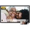 NexFoto Cornice digitale extra large da 32 pollici, altoparlanti Bluetooth da 64 GB, sensore di luce FHD con cornice per foto digitali, telecomando, supporto girevole, cornice decorativa per galleria,