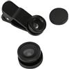 generic Kit di lenti multifunzione 3 in 1 per telefono, obiettivo pesce+obiettivo macro + obiettivo grandangolare, trasforma il telefono in fotocamera professionalecolore: nero durevolezza