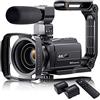 LNHHG Registratore con fotocamera digitale 4K Video Camera Camcorder With Microphone 4 8MP. Vlogging Camera 16X Zoom 3.0inch Touch Screen Ir Night Vision Wi-Fi Vlog Cameras Web