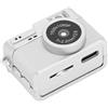 Asixxsix Mini Fotocamera del Portachiavi, Fotocamera Digitale retrò FHD 1080p con Schermo a Colori da 0,96 Pollici, Scheda da 64 GB, 4 Filtri, Luce LED, Porta di Tipo C (WHITE)