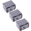 vhbw 3x batteria compatibile con Hitachi PV-DV200, PV-DV200K, PV-DV400, PV-DV400K videocamera camcorder (3200mAh, 7,2V, Li-Ion)