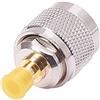 Othmro SMA Femmina a UHF Maschio Dritto RF Cavo Adattatore Connettore Tono Argento 1pz