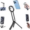 Generic Ma38 - Treppiede magnetico per iPhone, mini treppiede portatile per smartphone, rotazione di 180° e forte magnete in lega di alluminio, supporto per iPhone 17-12